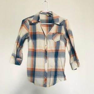 Plaid button down shirt